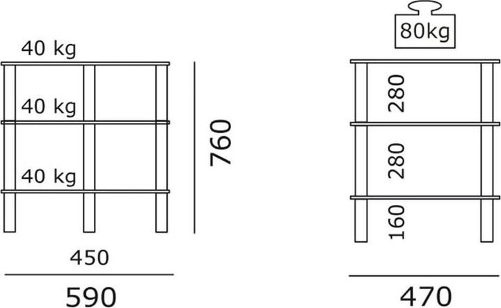 Actual product image just-racks by Spectral R590-Bg (80 kg)