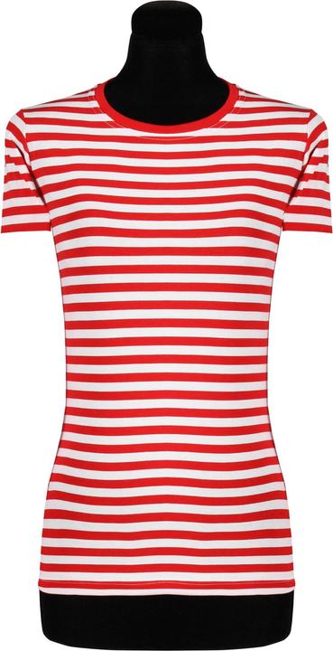 Produktbild Thetru Damen Ringelshirt kurzarm rot-weiss – alltagstauglich (XL)