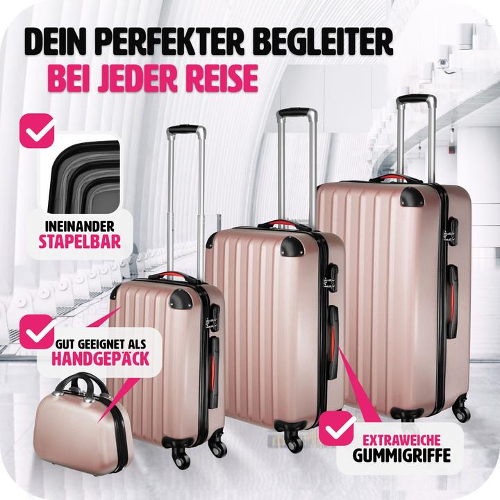 Actual product image tectake Suitcase Set Suitcases Trolleys Trolley Set Hardcase trolley (90 l, M (50 - 90l))
