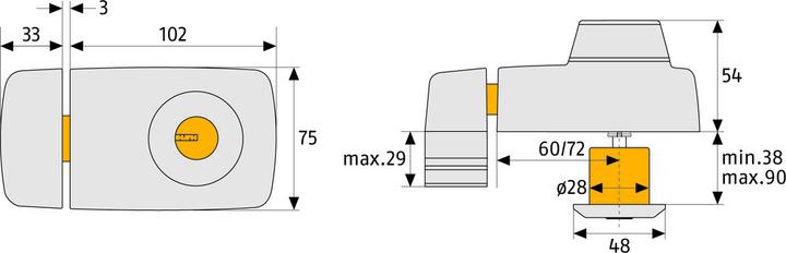 Actual product image Abus Additional door locks