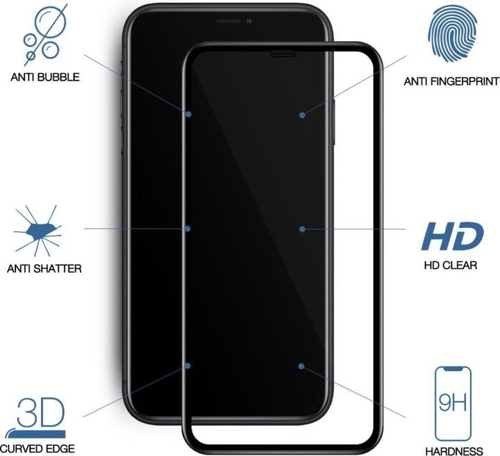 Produktbild Woodcessories Premium Glass 3D (1 Stück, Realme 12 Pro+, Apple iPhone 12)