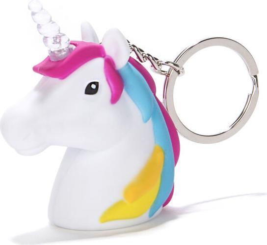 Actual product image Kikkerland Unicorn LED keychain (KRL78-EU)