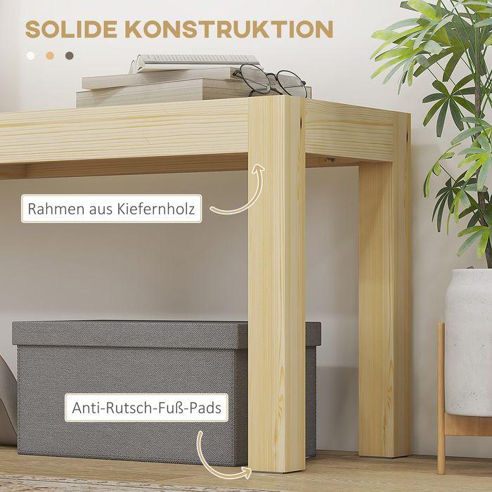 Produktbild Swisshandel24 Sitzbank 3-Sitzer Holzbank Landhaus-Stil, Küchenbank, bis 330kg, Kiefer, Natur (33 cm)