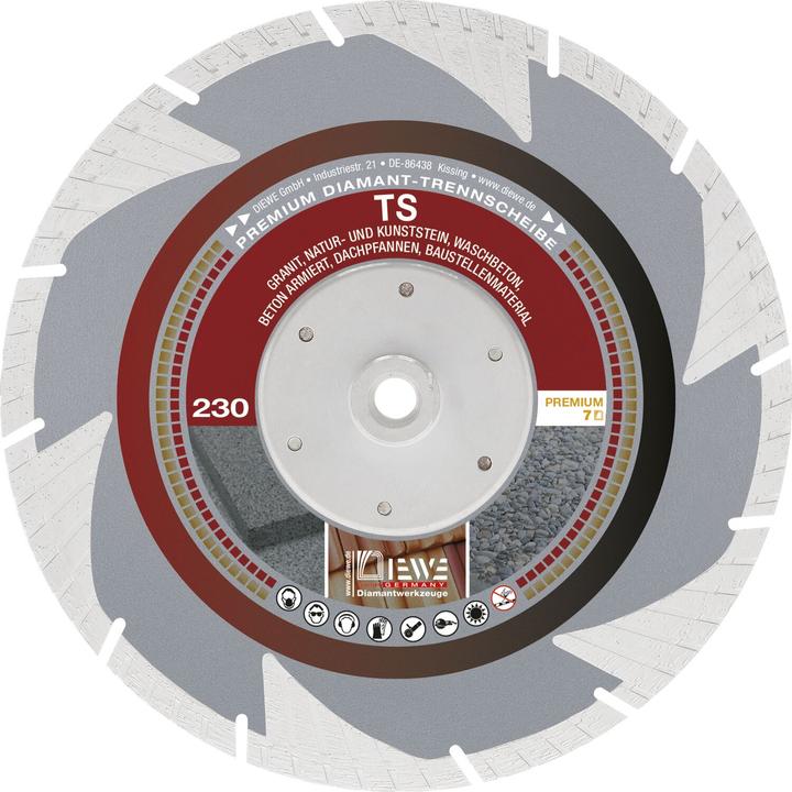 Produktbild Diewe Diamant Trennscheibe TS 230mm - Handtrennscheibe für Stein und Beton