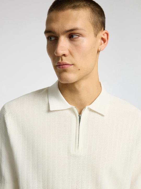 Produktbild Selected Homme Slhcran Ss Knit Structure Half Zip Polo (L)