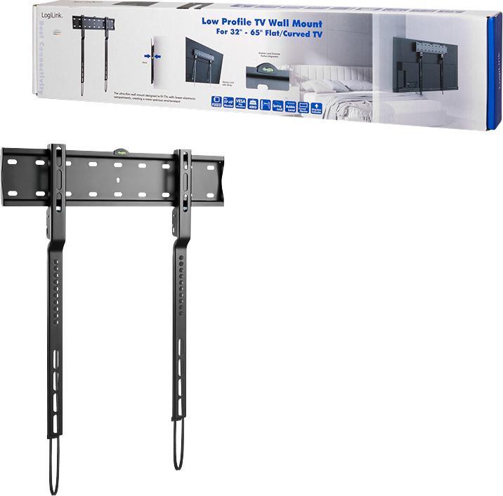 Actual product image LogiLink Mounting kit (wall plate, 2 mounting brackets) for LCD TV / curved LCD TV (narrow) (Wall, 65", 40 kg)