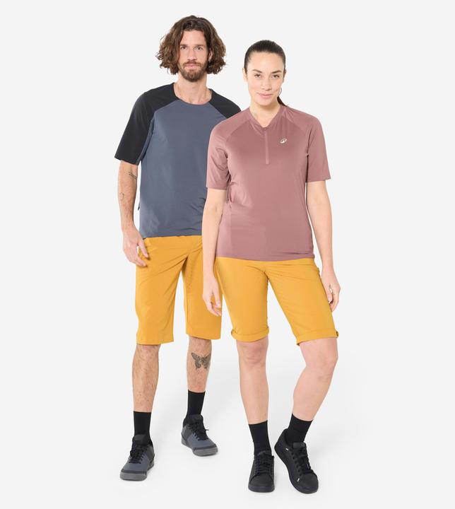 Rockrider Radhose kurz atmungsaktiv Unisex gelb