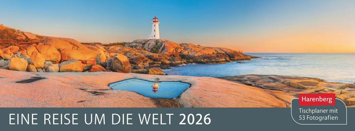 Produktbild Harenberg Eine Reise um die Welt Premium-Tischplaner 2026 - Wochenkalender mit 53 Fotografien (Harter Einband, Deutsch)