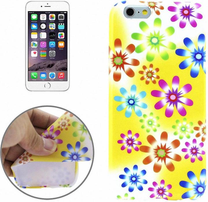 Produktbild König Design Schutzhülle Handytasche Etuis TPU für Handy Apple iPhone 6 Plus Motiv Bunte Blumen (Apple iPhone 6 Plus)