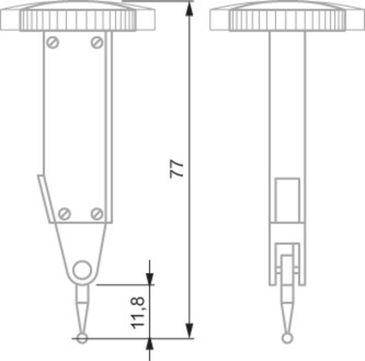 Produktbild Tesa TAST Fühlhebel-Messgerät 0.01 mm D=28 mm in Etui. (mm)