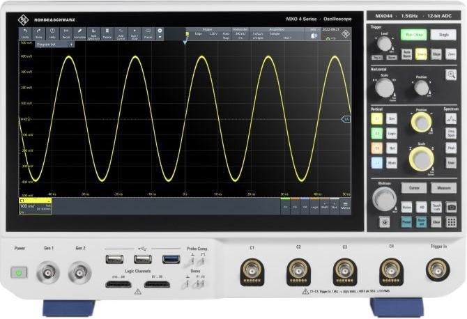 Actual product image Rohde & Schwarz MXO44-2415 Mixed-Signal Table Oscilloscope 4-Channel Analogue Analogue, Digital 1.5GHz