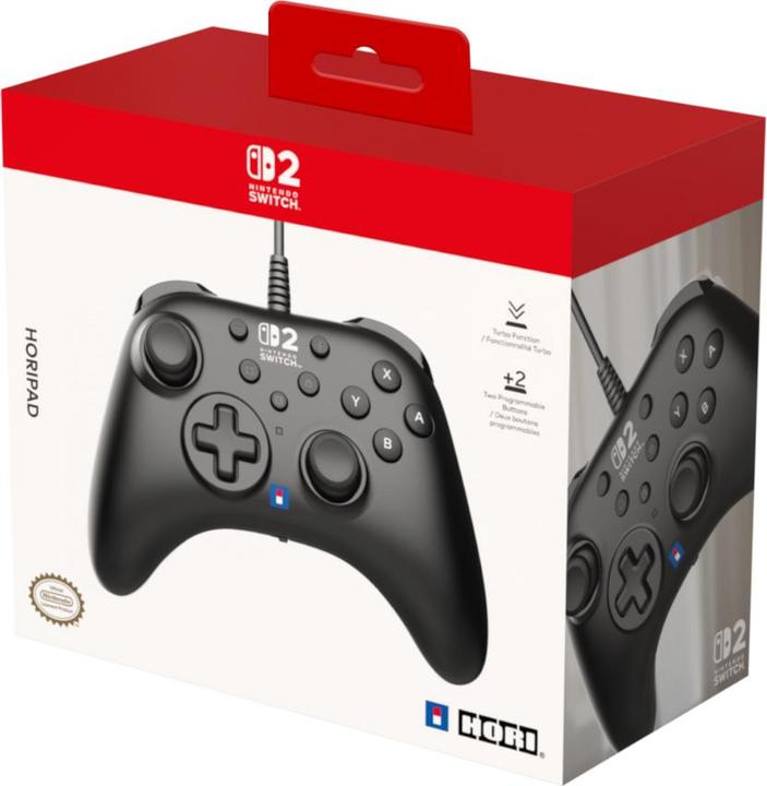 Immagine prodotto HORI NSW2 Controller wired HORIPAD Turbo schwarz offiziell lizenziert (Switch 2)