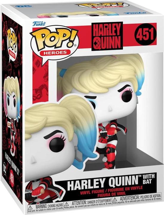 Actual product image Funko DC Comics: Harley Quinn Takeover POP! Heroes Vinyl Figur Harley with Bat 9 cm