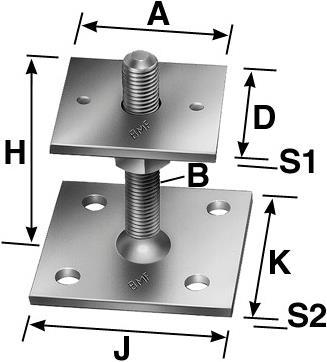 Simpson Sst Piedini di supporto PB 80 (Piede d'appoggio, 1 pz.)