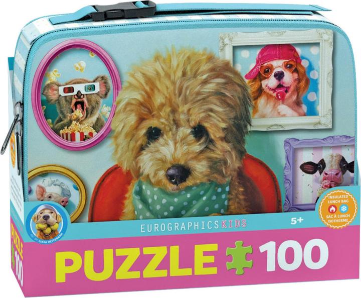 Actual product image Eurographics Dinner Time by Heffernan Puzzle in a Lunch Bag (100 pieces)