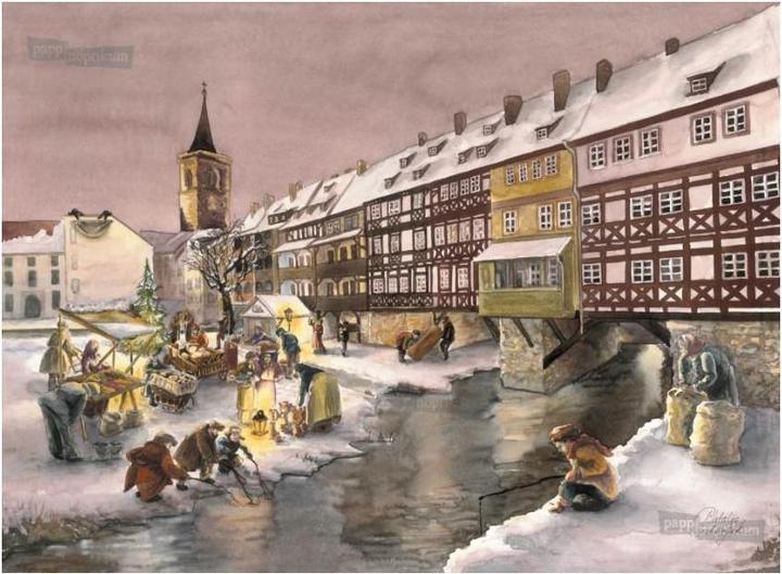 Image du produit Pappnoptikum 1046 - Erfurt Krämerbrücke (carte pliable) (1 pcs)