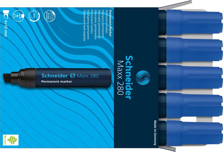 Produktbild Schneider Permanentmarker Maxx 280 4-12mm blau (Dunkelblau, 12 mm, 1 x)