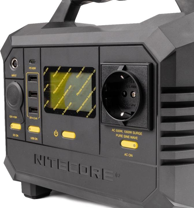 Actual product image Nitecore NES500 tragbares Stromaggregat fÃ¼r draussen (518 Wh)