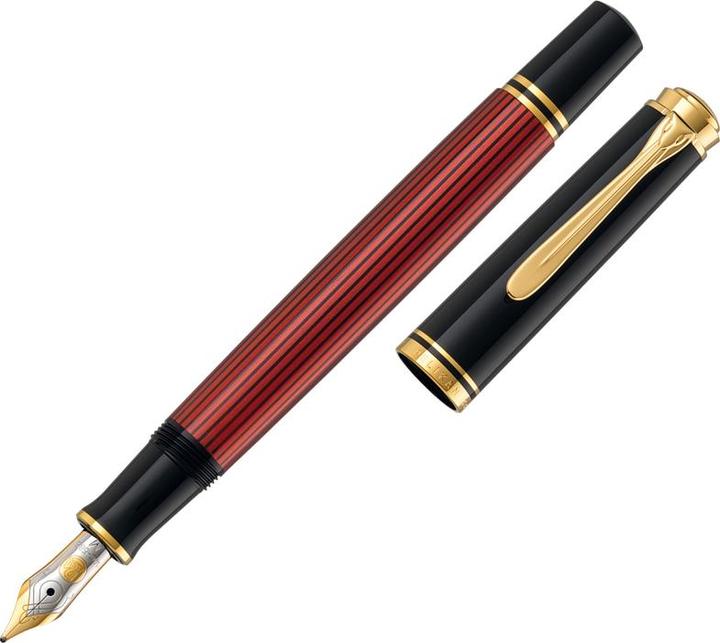 Pelikan Füllhalter M600 Schwarz-Rot B Etui (Schwarz/Rot, 1 x)
