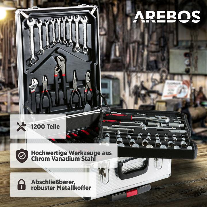 Actual product image Arebos Toolbox (1200 pieces)