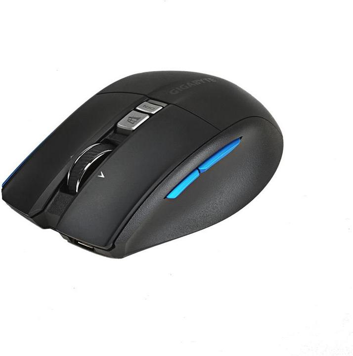 Produktbild Gigabyte AIRE M93 ICE - Maus - Laser - 7 Tasten - drahtlos - 2,4 GHz - kabelloser Empfänger (USB) - Schwarz (Kabellos)