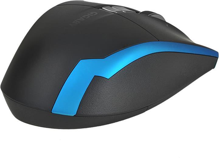 Produktbild Gigabyte AIRE M93 ICE - Maus - Laser - 7 Tasten - drahtlos - 2,4 GHz - kabelloser Empfänger (USB) - Schwarz (Kabellos)