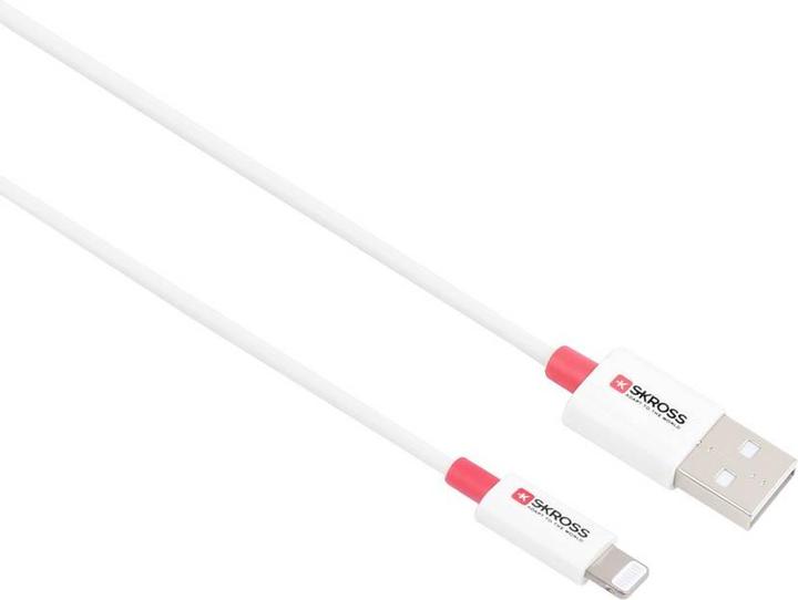 Produktbild Skross USB Kabel USB to Lightning Cable, 1,2m white (1.20 m, USB 2.0, 28 W)