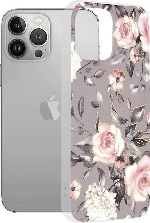 Actual product image Techsuit - Marble Series - iPhone 13 Pro Max - Bloom of Ruth Gray (Apple iPhone 13 Pro Max)