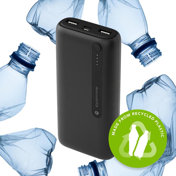 Productafbeelding dbramante1928 re-charge - Power Bank - 20K - BLK, 20000 mAh, Lithium Polymeer (LiPo), Zwart (20000 mAh, 74 Wh)