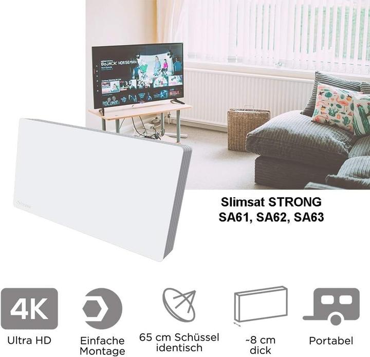 Image du produit Strong Sa62 (Antenne plate, 33.70 dB, DVB-S / -S2)