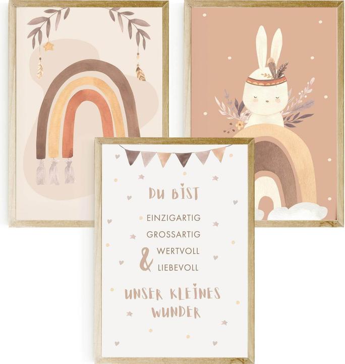 Image du produit Eulentaler Set d'affiches Lapin 3 pcs