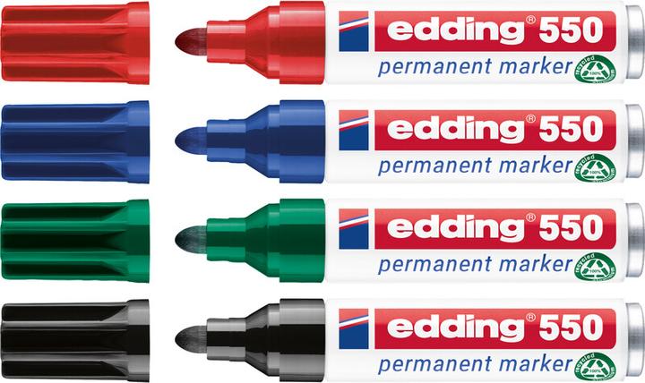 Energie-Label Edding 550 (Schwarz, 4 mm, 1 x)