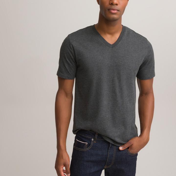 Image du produit La Redoute Collections T-shirt avec col en V (XXL)