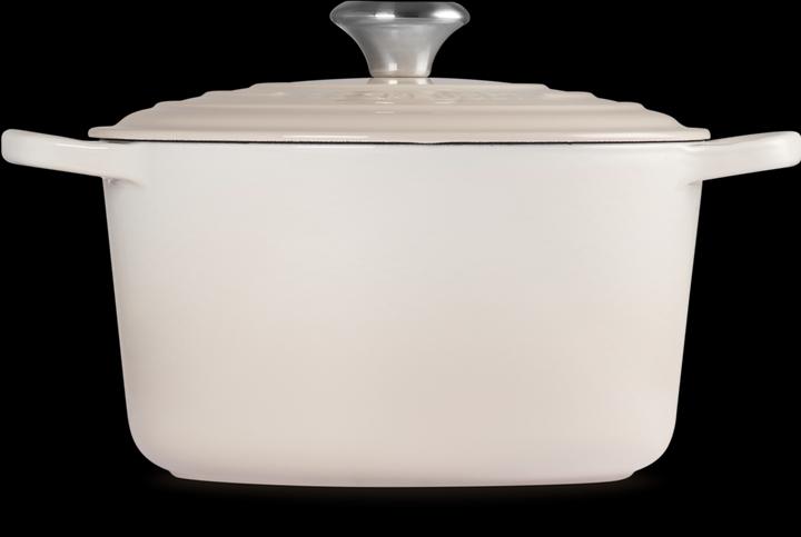 Image du produit Le Creuset Cocotte haute SIGNATURE Meringue (24 cm, Cocotte + faitout, Fonte)