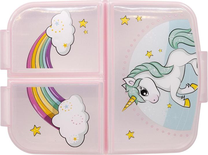 Produktbild Stor Einhorn Rainbow - Lunchbox mit Fächern