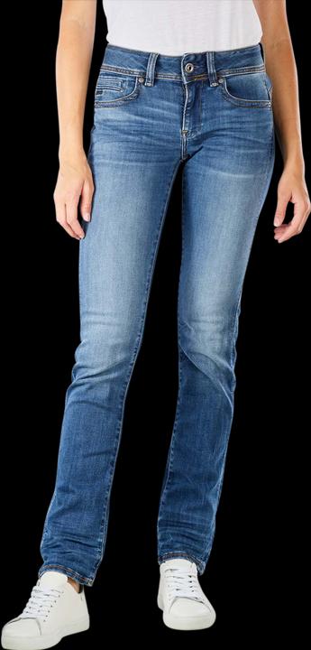 Produktbild G-Star Midge Zip Mid Straight Jeans medium indigo aged (W24/L32)