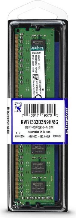 Produktbild Kingston ValueRAM (1 x 8GB, 1333 MHz, DDR3-RAM, DIMM)