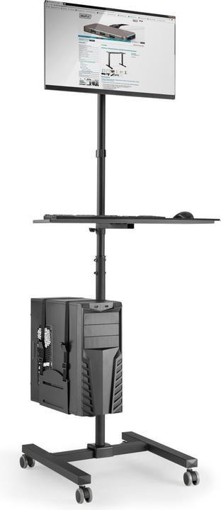 Image du produit Digitus Poste de travail mobile muni d’un réglage en hauteur individuel (Barre, 32")