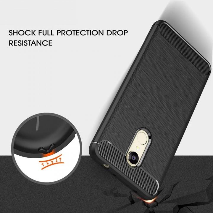 Produktbild Screenguard Xiaomi Redmi 5 Plus Hülle Carbon Brushed Soft TPU (Xiaomi Redmi 5 Plus)