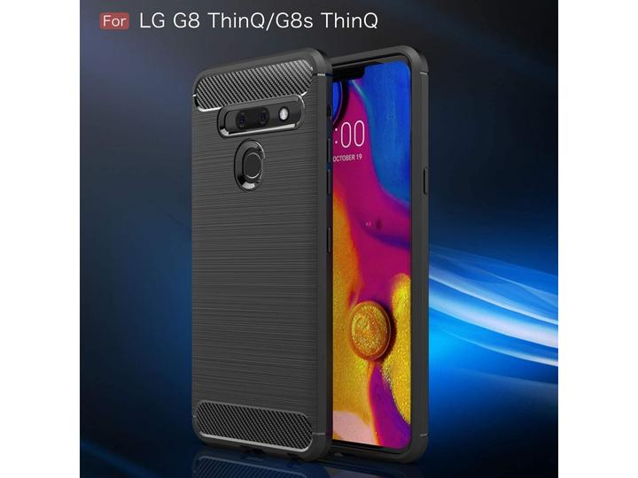 Actual product image Screenguard LG G8S ThinQ Cover Carbon Brushed Soft TPU (G8s ThinQ)