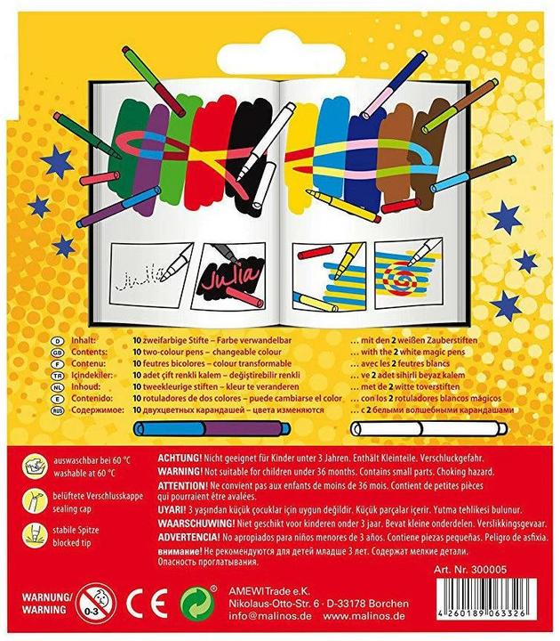 Image du produit Malinos Stylos magiques (Multicolore, 12 x)