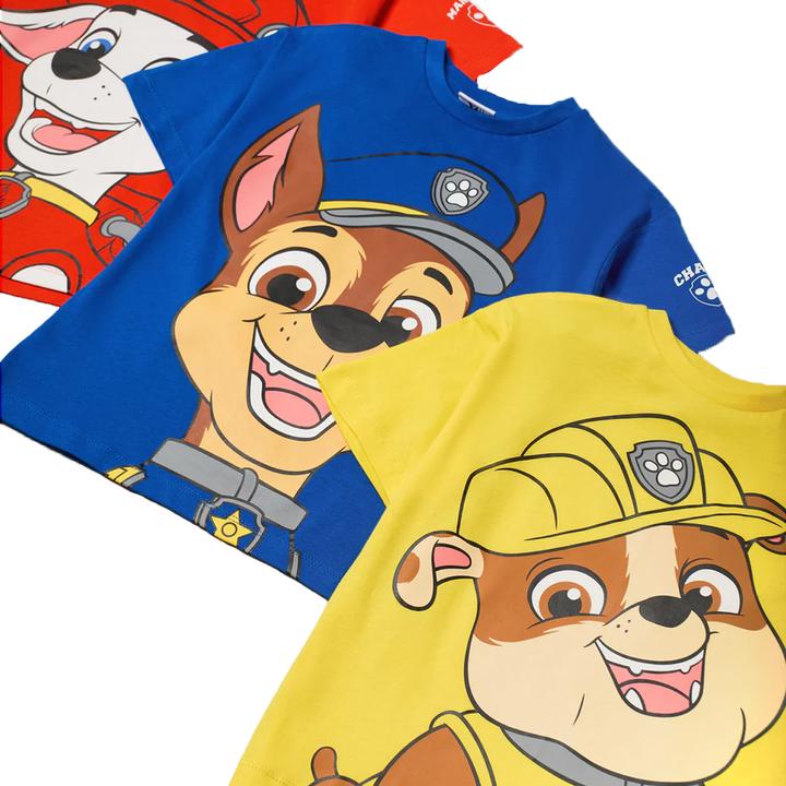 Actual product image Paw Patrol Boys Characters Short-Sleeved T-Shirt (Pack of 3) (122)