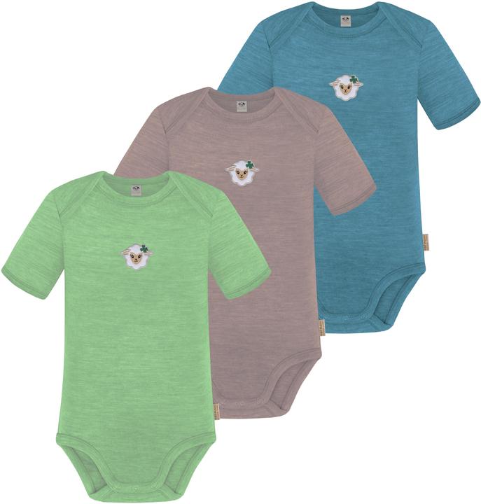 Immagine prodotto Normani Set di 3 body baby in merino a maniche corte "Tauranga" - 9295 (62)