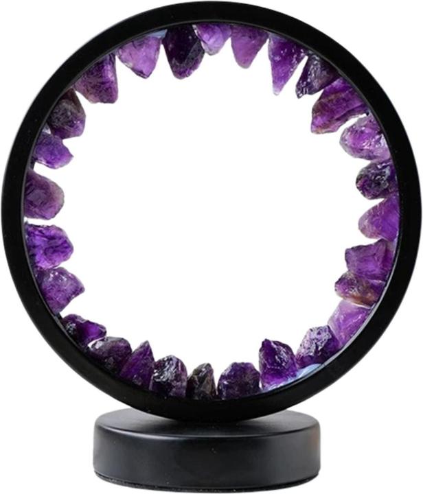 Dark amethyst crystal ornaments