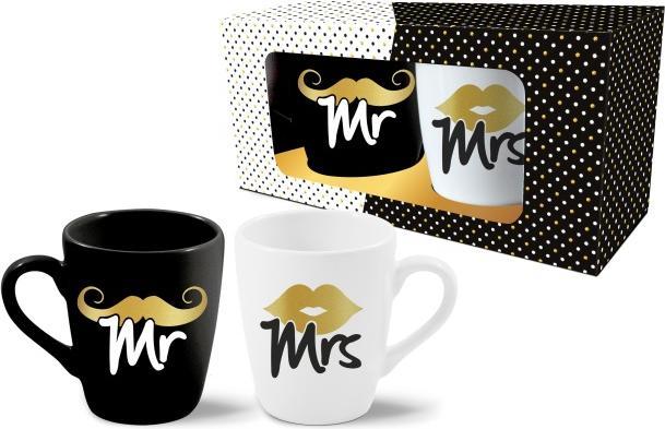 Image du produit Trendcompany Set de tasses Mr & Mrs (2 x)