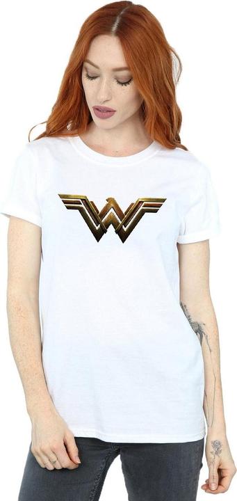 Immagine prodotto Wonder Woman Maglietta Boyfriend in cotone con logo donna/donna (L)