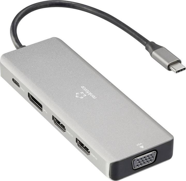 Produktbild Renkforce USB-C® Dockingstation RF-DKS-906 Passend für Marke Dockingstations: U (USB-C, 4 Ports)