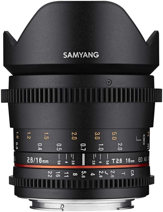 Actual product image Samyang 16mm T2.6 VDSLR MFT (Micro Four Thirds, full size)