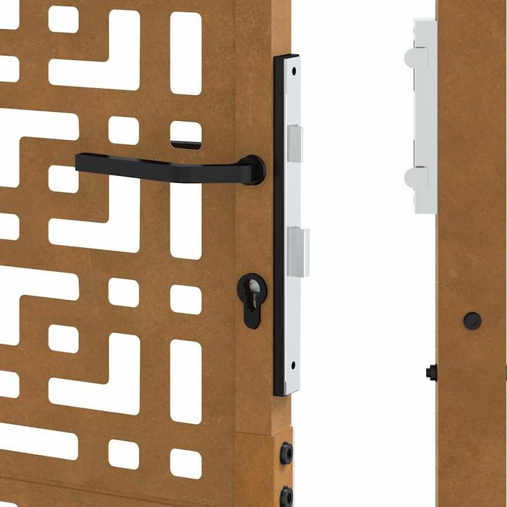 Produktbild VidaXL Gartentor 105x130 cm Wetterfester Stahl Kreuz-Design Zauntor