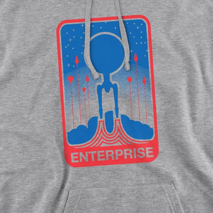 Immagine prodotto Star Trek Beyond Enterprise Felpa con Cappuccio Tasca a Toppa Uomo (XL)